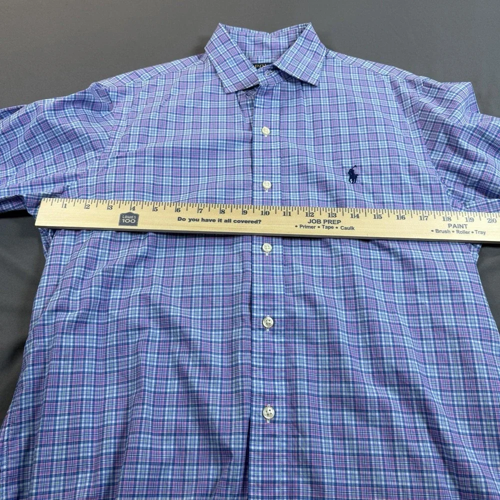 Polo Ralph Lauren Long‎ Sleeved Plaid Casual Button Up Shirt Men's Medium